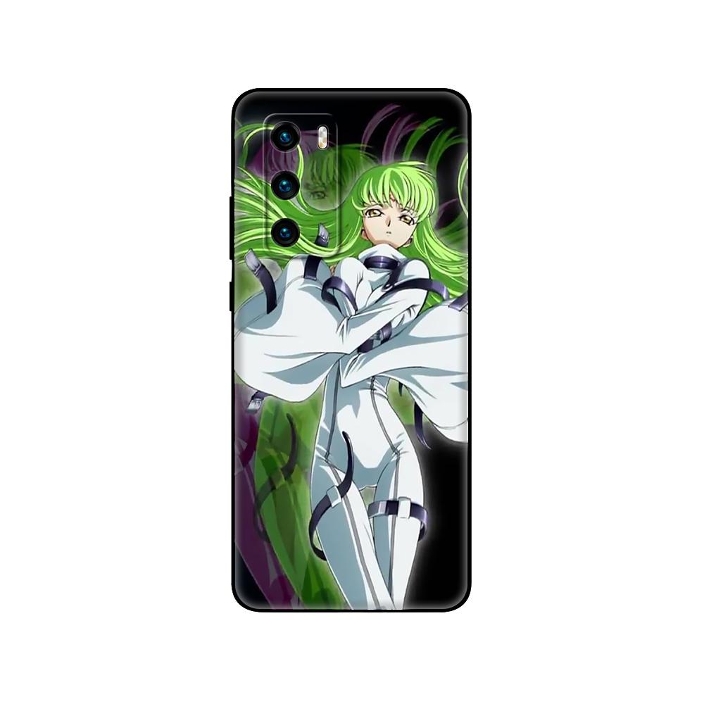 Schwarze TPU-Hülle für Huawei P30 Lite P30 Pro P40 Hülle für Huawei P40 LITE E P Smart 2020 Hülle Cover Japanischer Anime Code Geass