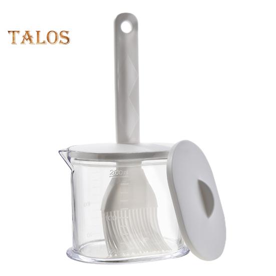 

Бутылка с маслом для барбекю, носик для хранения приправ, антипригарный многоразовый контейнер для масляной щетки с длинной ручкой, инструмент для выпечки белый