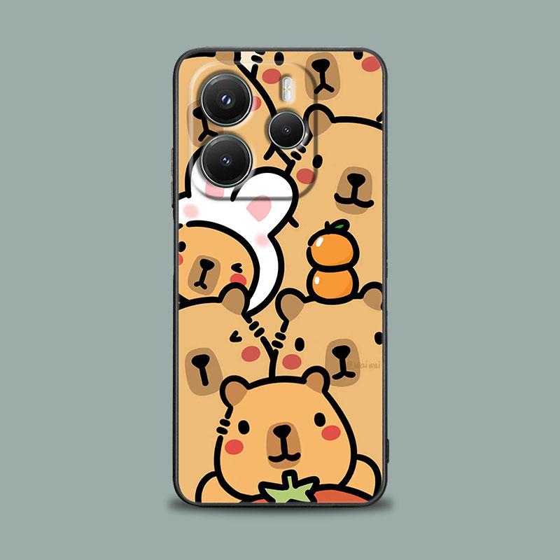 Phone Case for Xiaomi Redmi 15C 14C 12C 13C 4G Redmi Note 15 14 13 12 11 10 Pro Plus 5G 12S Silicone Soft Cover Capybara Cute