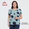 Astrid Summer Women's T-shirt 2023 Cotton Top Women Oversized Fashion Polka Dot Tee Butterfly Pattern Diamonds Female Clothing