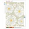 DIY Full Drill Diamond Painting Kit White Daisy Flowers Pattern Rhinestone Canvas Art for Cozy Room Decor and Gift for Friends and Family