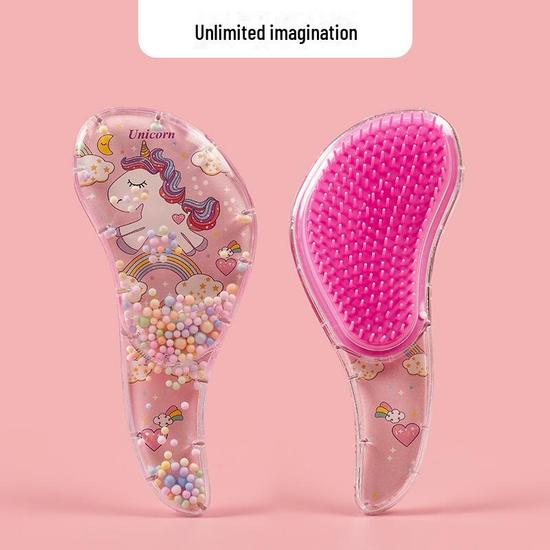 Transparent Anti-Knot Cartoon Hair Comb for Kids