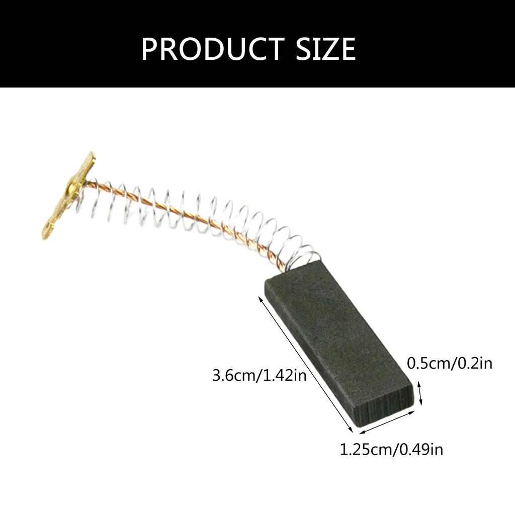 Pack of 10 Carbon Brushes Motor Replacement Suitable for Various Small Washing Machine Models for Efficient Performances