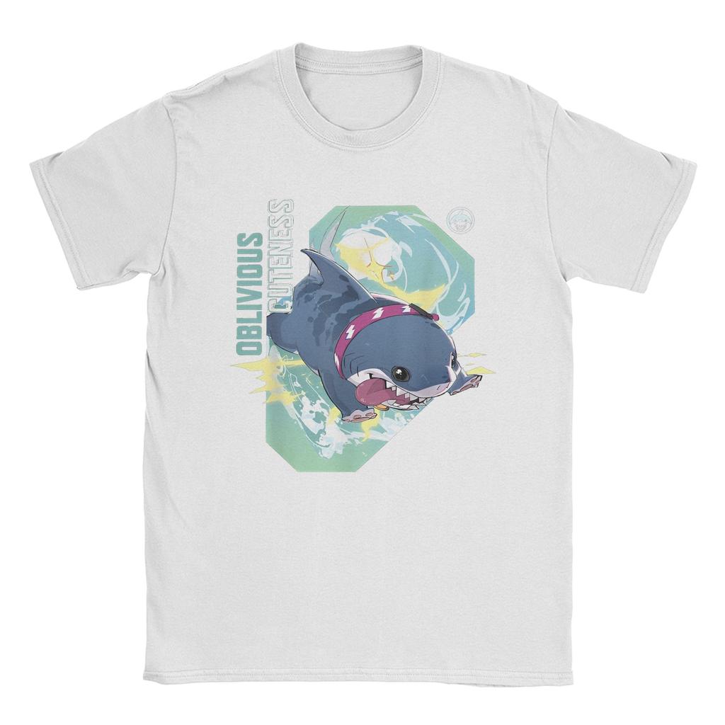 Men's T-Shirt Marvel-Rivals PVP Jeff the Land Shark Unique Cotton Tees Short Sleeve Oblivious Cuteness T Shirts Crew Neck Tops