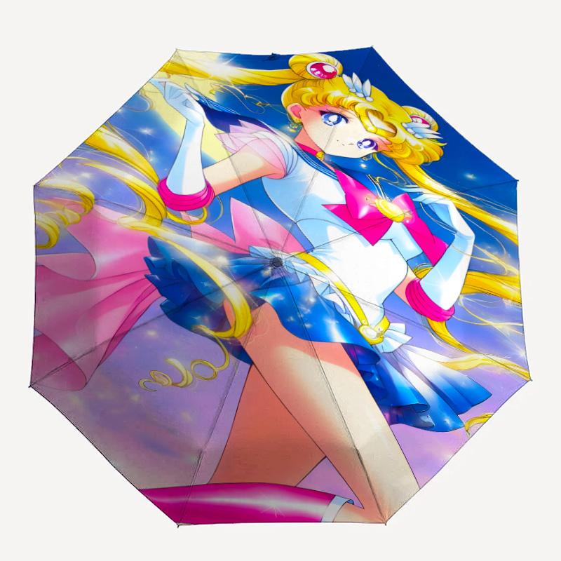 1pc Sailor Moon Umbrella, Sun Protection, And UV Shielding. It Has Eight Sturdy Ribs for Outdoor Use And Perfect As a Holiday Gift