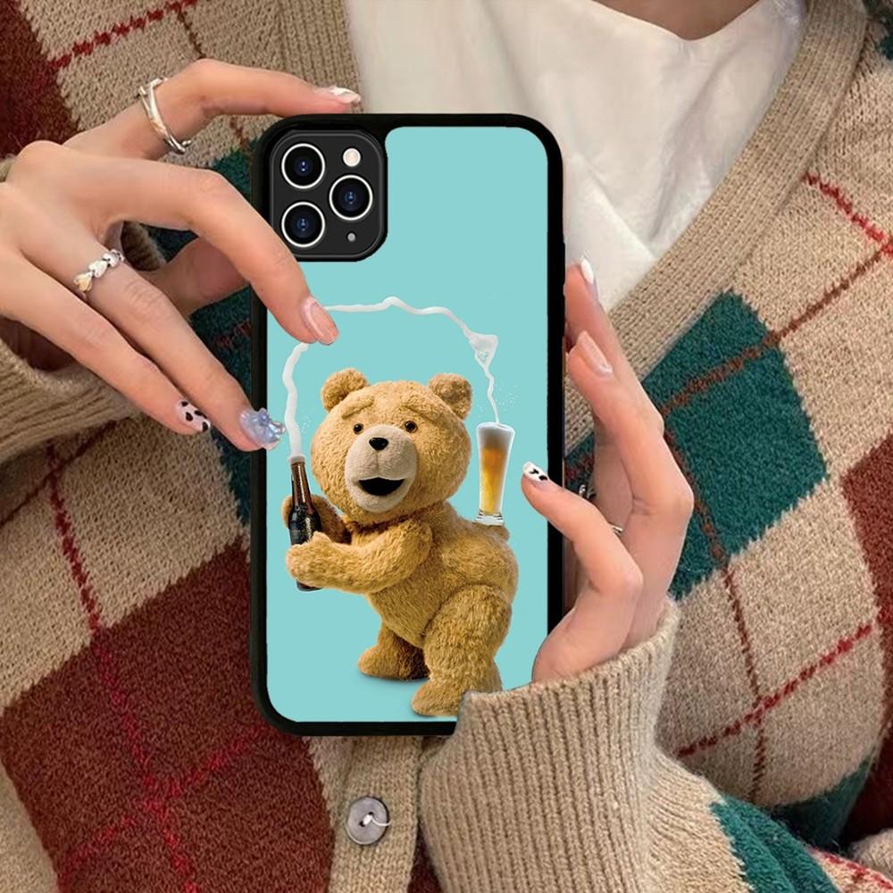 Ted Bear Phone Case Silicone PC+TPU For For IPhone 11 12 13 14 15 16 Plus Pro Max Cover
