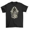Gothic_15 Cross and Roses Tee - Dark and Mystical! Gothic T-shirt, Unisex Printed De