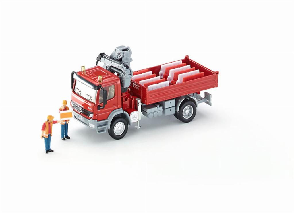 SIKU Atego Dump Truck with Crane Scale Model SK3534 Mercedes-Benz 1/50