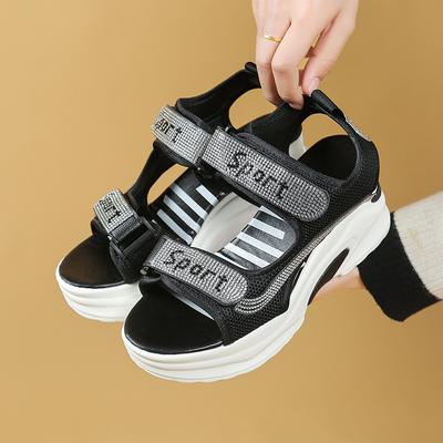 Sports Sandals for Women New Summer Fish Mouth Wedge Muffin Platform Daddy High Heels To Increase Women's Shoes