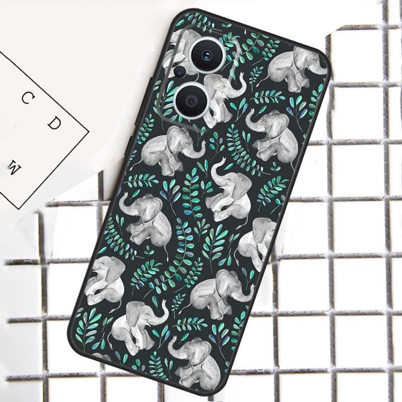 Cute Elephant Cartoon Phone Case For OPPO Reno 14F 10 11 12 13 F 14 Pro 8T 7 8 Lite OPPO Find X8 X6 X5 X9 Pro Cover
