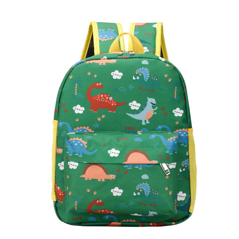 Adorable Cartoon Dinosaur Children's Backpack Soft Nylon Material Perfect For Kids