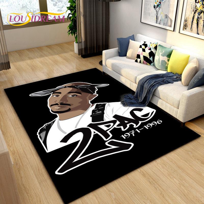 Legend Star Hip Hop Art Rapper Area Rug Large,Carpet Rug for Living Room Bedroom Sofa Doormat Decoration,Kids Non-slip Floor Mat