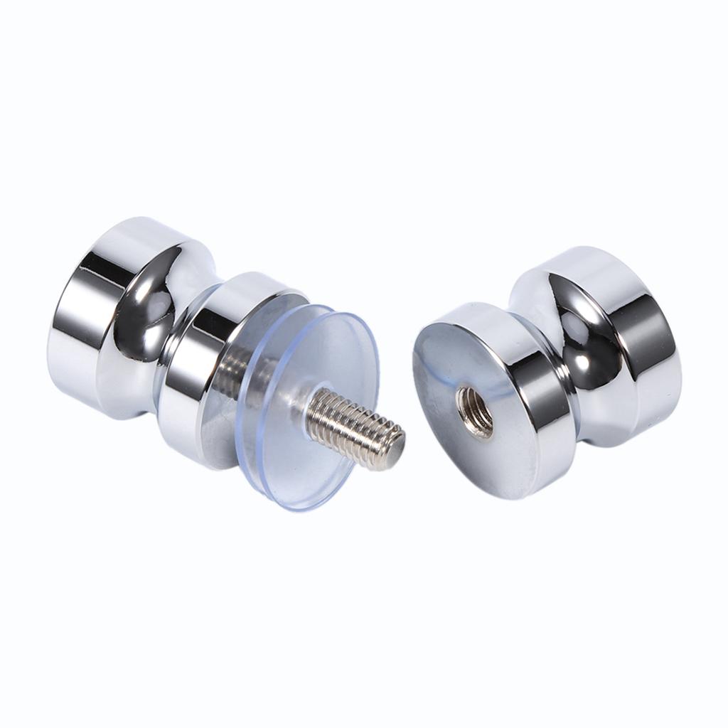 Aluminum Alloy 1.1  Dia Single Glass Door Knob Bathroom Shower Cabinet Handle with Screw