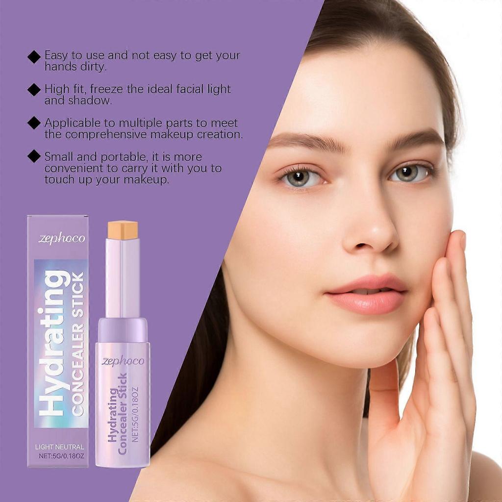 Zephoco Kontur Concealer Stick (Natürlicher Farbton) Natürlicher Farbton, Praktisch für den täglichen Gebrauch, Zart auf der Haut, Ideal zum Schattieren der Nase und für Konturen