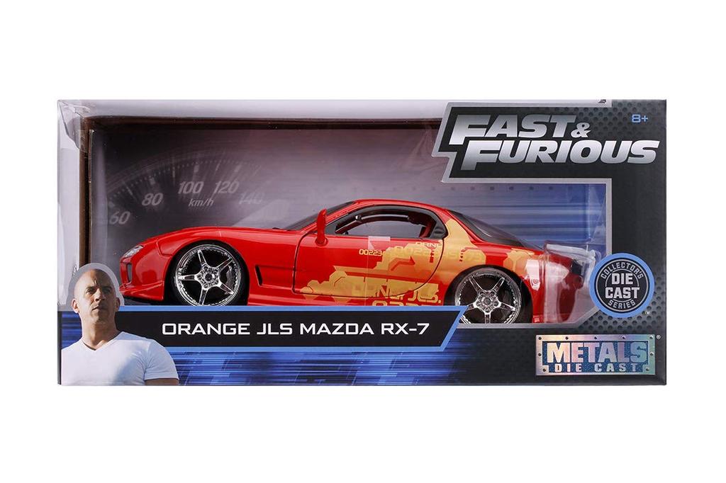 JADA TOYS Scale Fast Furious Mazda Orange Julius Complete Diecast Model Car JADA30747 1/24 & RX-7