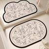 Mud Contemporary Diatom Washroom Floor Mats Bathroom Material Spaces Living