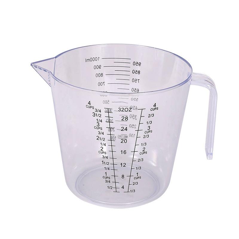 150/300/600/1000ml Measuring Cup with Scale Handle Plastic Tip Mouth Jug Cup Transparent Pour Spout Mixing Cup Measuring Tool