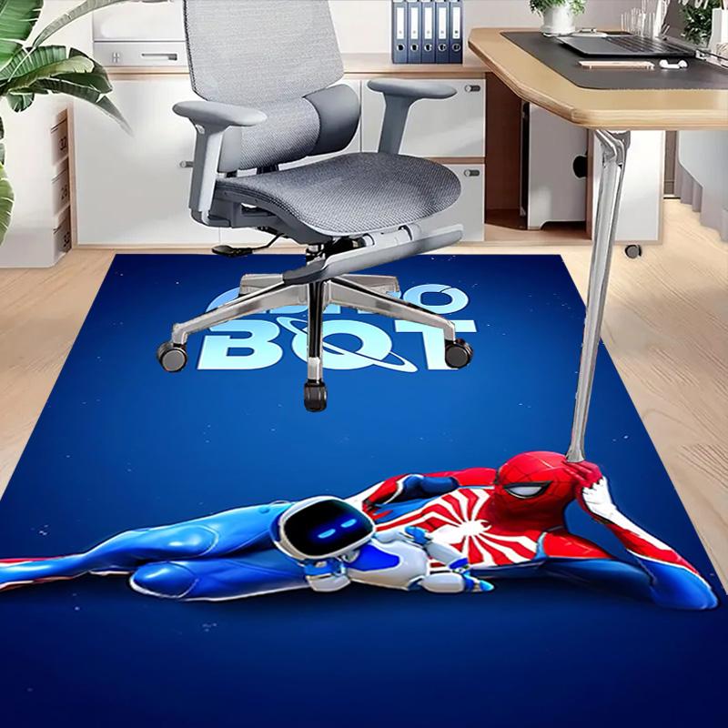 1 Stück Astro Bot Abenteuer Teppich für Spielzimmer Schlafzimmer Wohnzimmer Sofa Heimdekoration, Kinder Spielbereich Teppich Rutschfeste Bodenmatte Y7238