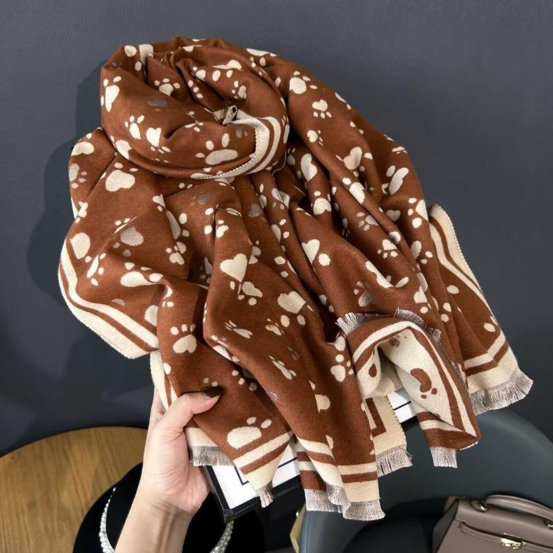 2024 neuer warmer Schal im koreanischen Stil für den Winter für Damen, luxuriöser doppelseitiger, verdickter, vielseitiger Schal für Klimaanlagen