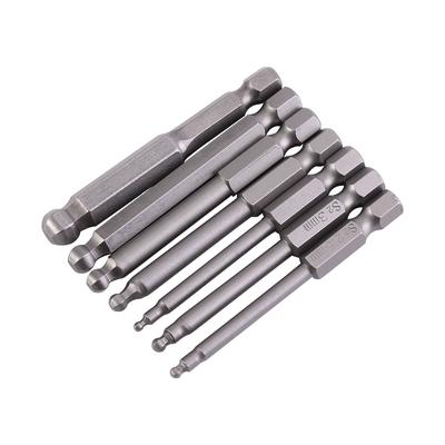 7 st 14"" Sexkantsskaft 22.534568mm 65mm Magnetiska Kulskruvmejselbits
