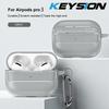 KEYSION Shockproof Case for AirPods Pro 3 Carbon Fiber Texture Soft TPU Silicone Bluetooth Earphone Cover for AirPods Pro 3 2025