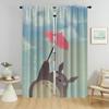 Set Of 2 Totoros Kitchen Curtains Camera Home Interior Tulle Bedroom Halloween Decoration Shades Window Curtain Made Polyester Master Treatment
