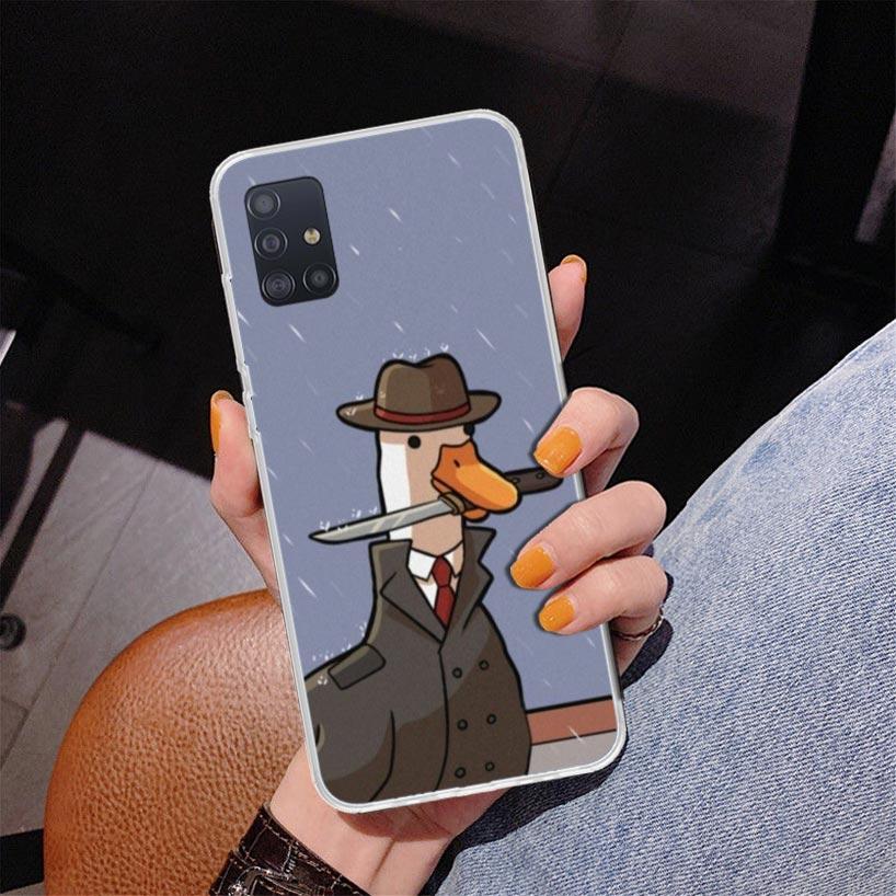 Cartoon Cute Goose Game Phone Case For Samsung Galaxy A52 A32 A22 A12 A51 A31 A50S A30S A20S A10S Note 20 Ultra 10 Plus S10 A72