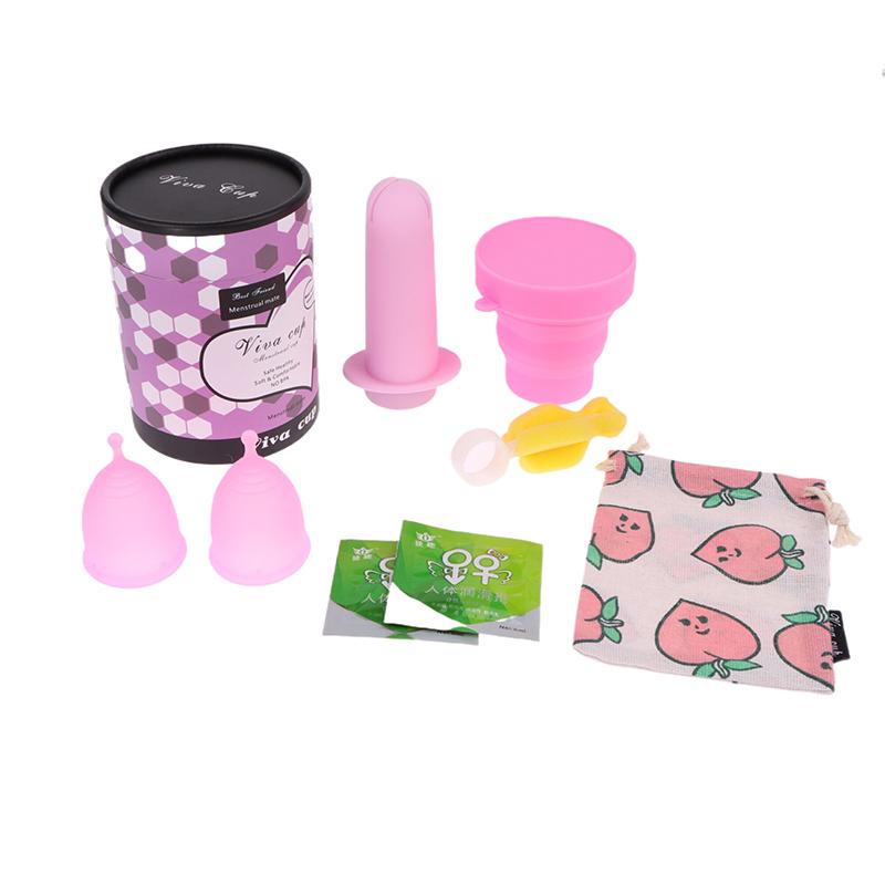Portable Menstrual Cup Booster Medical Silicone Leak-Proof Lady Women Menstrual Period Cup Booster Feminine Hygiene Product