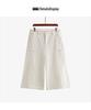 Plus Size Women's Wide-Leg Cropped Trousers - Casual Spring Slimming Jeans