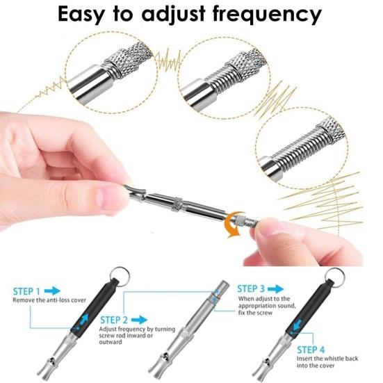 1 Set Dog Whistle Stop Barking Ultrasonic Silent Pet Whistle Professional Dog Training Tool Pet Supplies