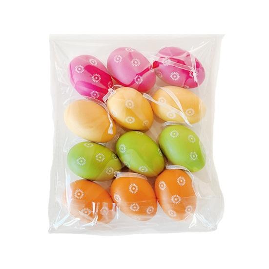 12 szt. Wielokolorowe Plastikowe Pisanki DIY Zabawka do Malowania Jajek dla do Domu Zajęcia dla Dzieci Materiały na Przyjęcie Wielkanocne