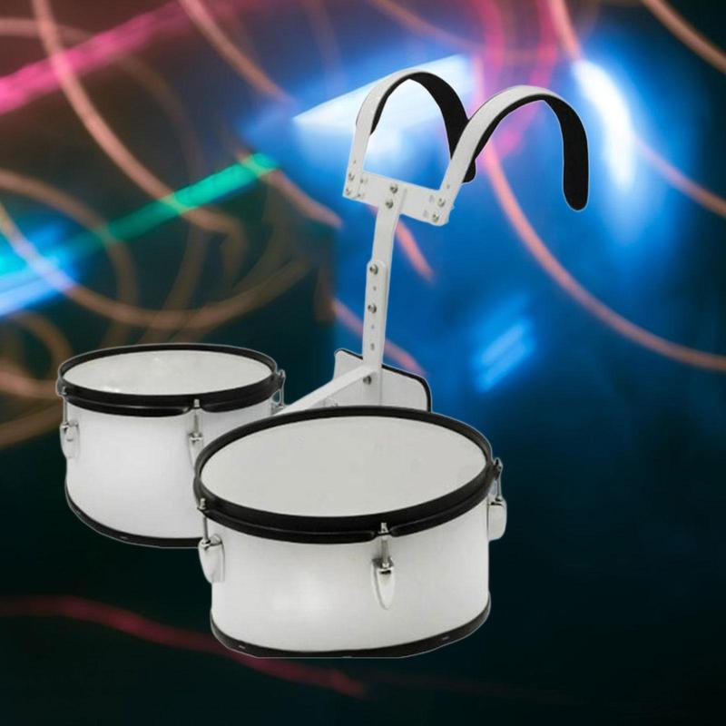 Snare Drum Carrier Drum Support System, Hold 2 Drum Accessories with Shoulder Strap, Adjustable Height for Practice Live Show