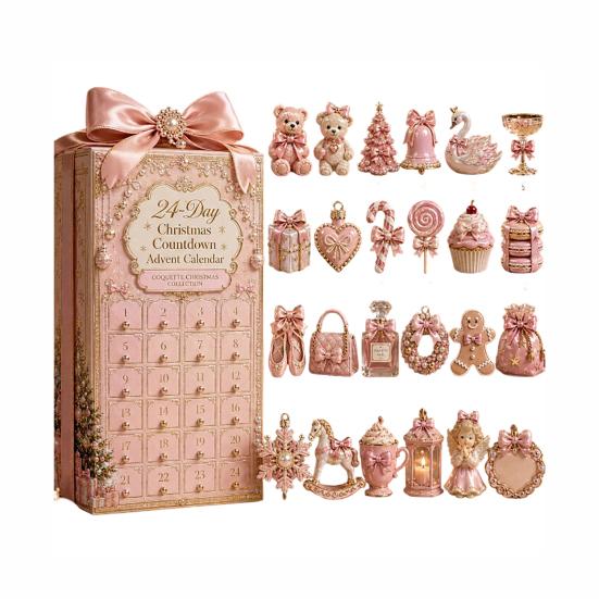 Dekorace odpočítávání do svátku Heritage Akrylový adventní kalendář, Dekorativní závěsná ozdoba, Odolný lehký zahradní blind box pro domácí ložnici a