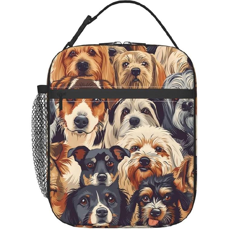 Reusable Butterfly Lunch Box for Kids Girls Boys Women Adult, Insulated Botanical Lunch Bag,Polyester Cooler Retro Handbags Case for School Picnic