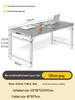 Adjustable Height Aluminum Folding Picnic Table & Chairs Set for Outdoor Camping & BBQ
