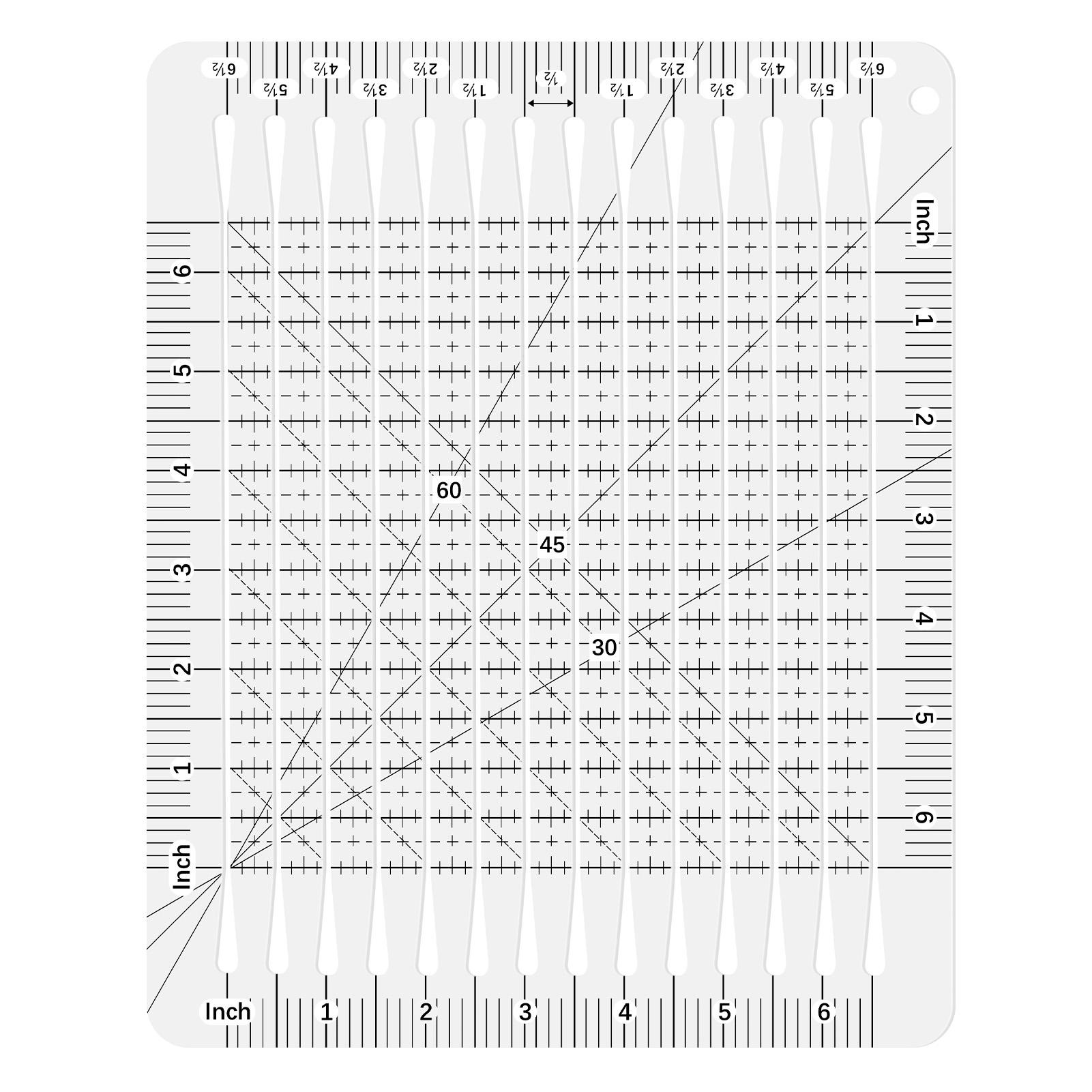 Лоскутная линейка для резки акриловая для рукоделия пэчворк шаблон для шитья 6/12 дюймов шаблон выкроек для одежды