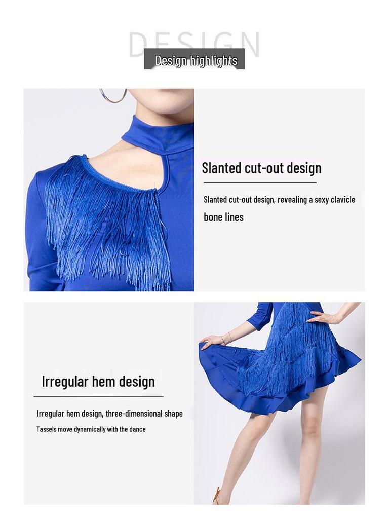 Huayu Dance Latin Summer Fringe Dress - Sexy Performance Outfit for Adults