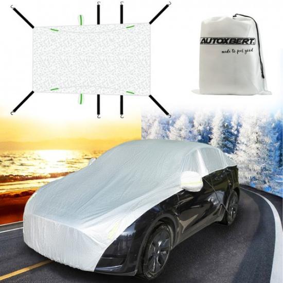

All Weather Sedan SUV Hatchback Half Cover Rain Dust UV Car Protection Universal