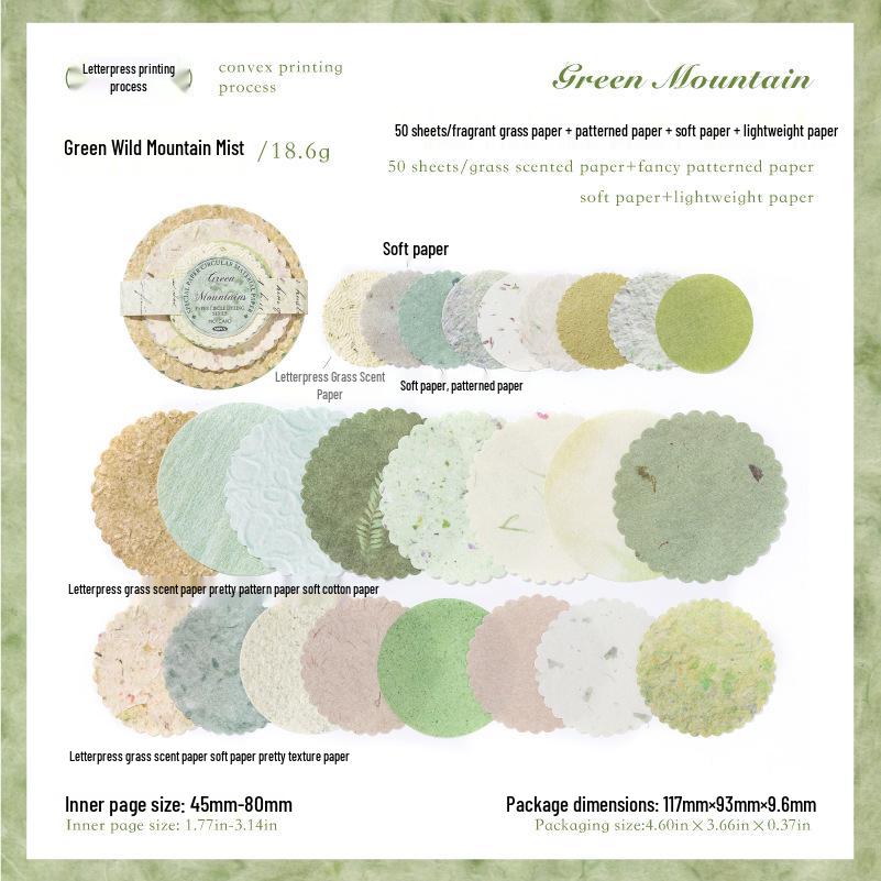 Retro Round Paper Pieces: Versatile Light Color Series for DIY Decoration