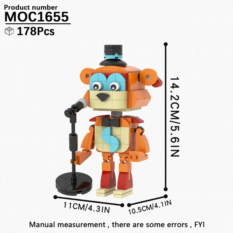 Spiel Bär Nacht Figur Monster Stein Raum Musik Bühne Szene Katze Drache Baustein Spielzeug Geburtstag Kreative Geschenke Für Erwachsene Kinder