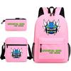 Geometry sprint game backpack geometry dash heat transfer backpack elementary school bag leisure bag