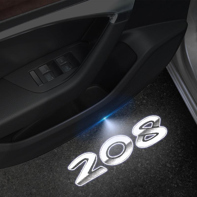 SUY007 GT Logo Wireless Courtesy Car Door Projector LED Welcome Lights For Peugeot 208 206 307 308 3008 207 508 2008 5008 107 Decor