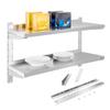 Double Steel Wall Shelf, Adjustable, 80cm