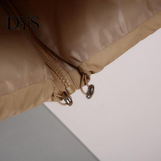 Damen Winterjacke Weste Mantel Stehkragen Nackenschutz Verdickt Gepolstert Reißverschluss Leichte Strickjacke Ärmellos Einfarbig Kordelzug Dame