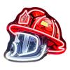 Firefighter Helmet Neon Sign LED Lamp Adjustable Brightness USB-Powered Neon Sign Light Wall Decoration