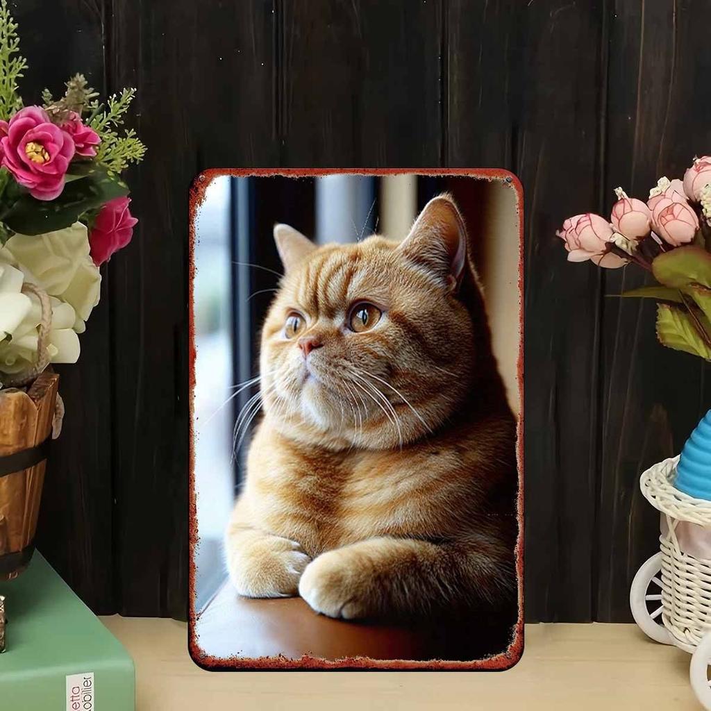 Retro Metal Sign Cute Pets Wall Decor Tin Plate Art for Living Room Bar Cafe