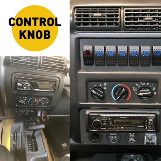3* Control Knobs Heater A/C Control Middle Fan Speed For Jeep Wrangler 1999-2006