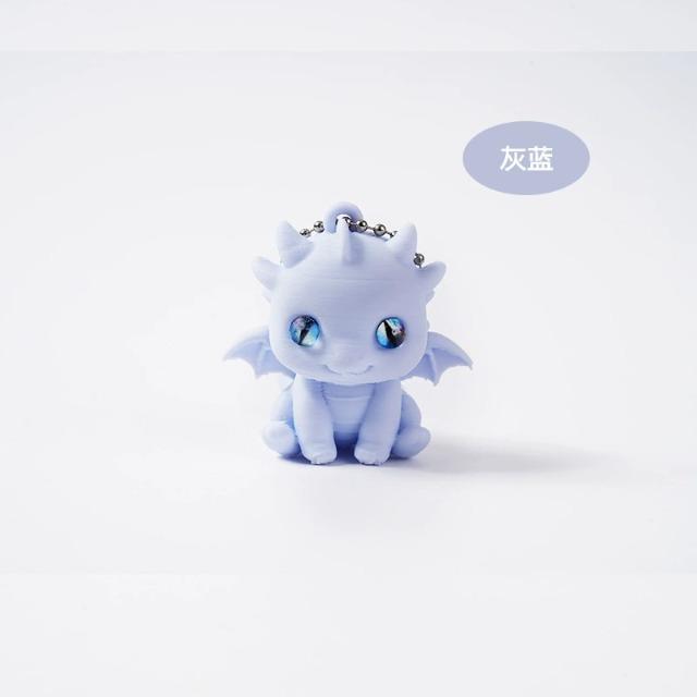 

3D Printed Cute Flying Dragon Keychain – Anime Pendant & Bag/Car Accessories, Fashion Party Gift 5cmX4.8cmX5cm