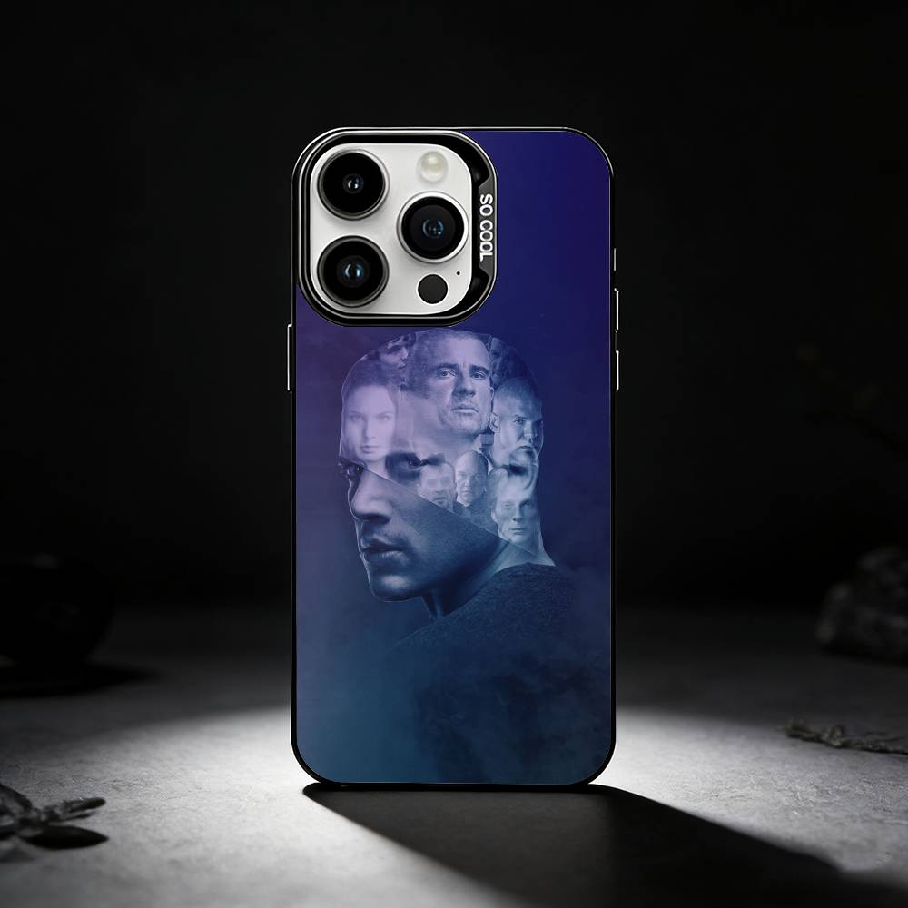 Movie P-Prison B-Break Phone Case For iPhone 17,16,15,14,13,12,11 Plus,Pro Max,XS,Colored silver phone case iPhone16se4