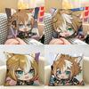 Gorou Cute Genshin Impact Cushion Cover Natural Linen Organic Fabric DoubleSided Printing Room Sofa Decor Pillow Case